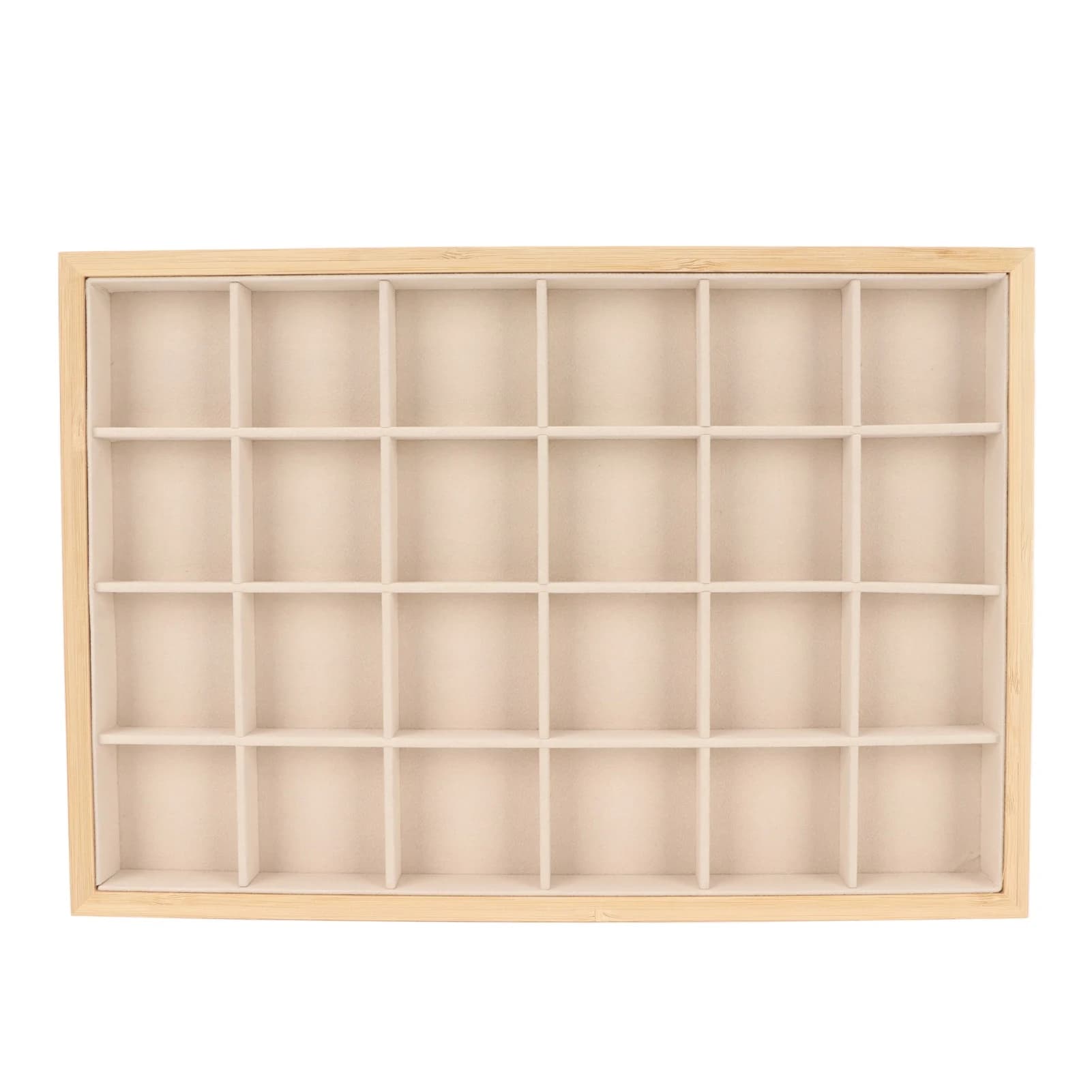 Plateaux d'affichage de stockage de bijoux, plateau à bijoux polyvalent à 24 grilles pour bague, bou