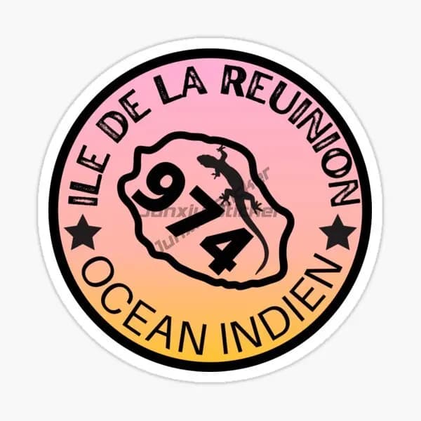 Réunion île 974 drapeau carte imperméable vinyle décalcomanie voiture accessoires Pegatinas Para Coc