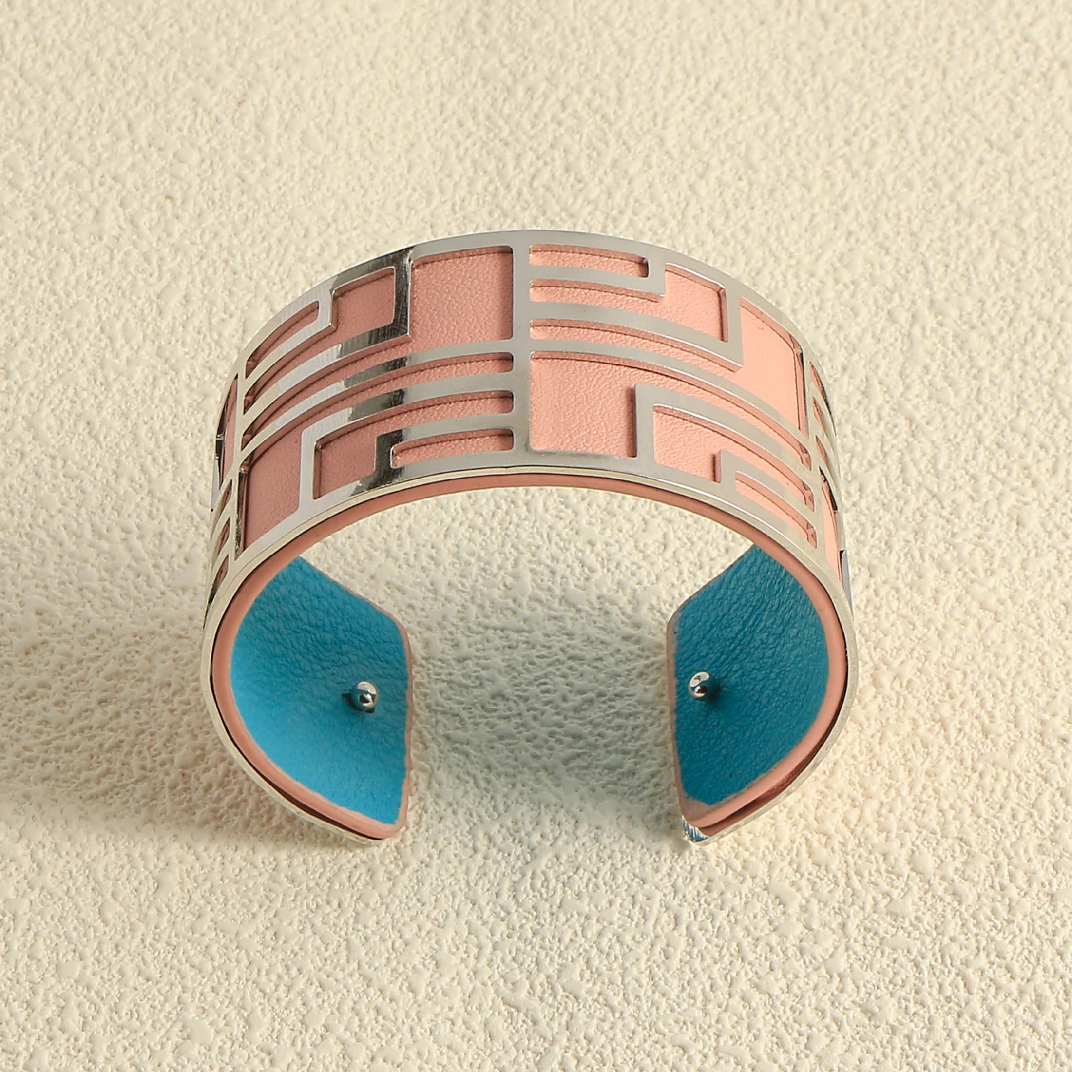 Georgette – Bracelet en cuir Interchangeable Double face pour femmes, décoration en forme de ligne d