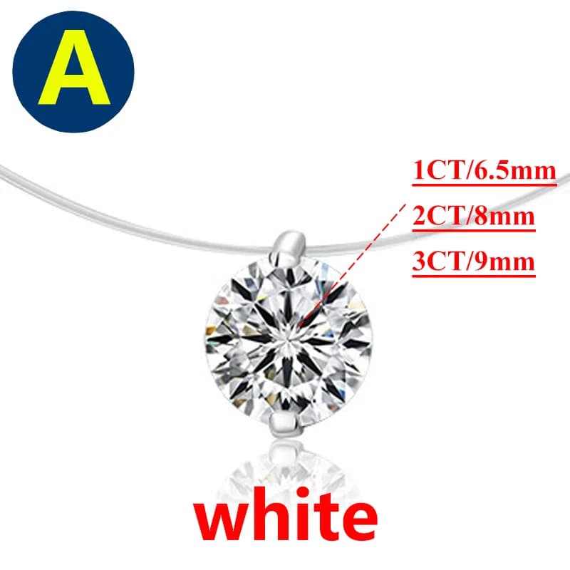 Collier pendentif bleu Moissanite pour femme, argent regardé 925, diamant avec ligne de pêche GRA, J
