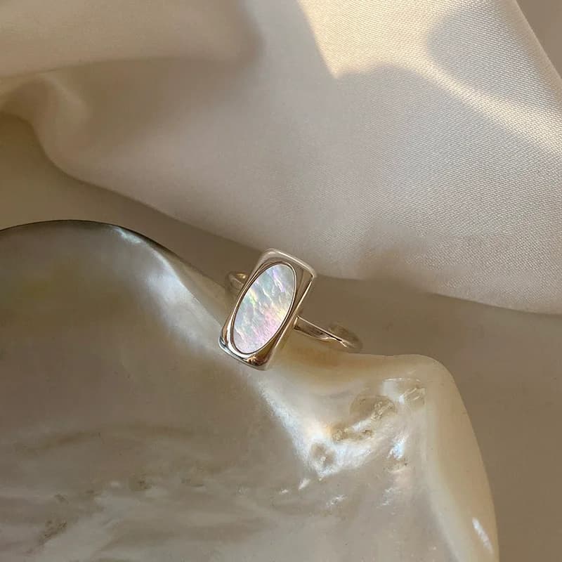 XIYANIKE tempérament délicat coquille manchette bagues pour les femmes mode nouveaux bijoux cadeau f