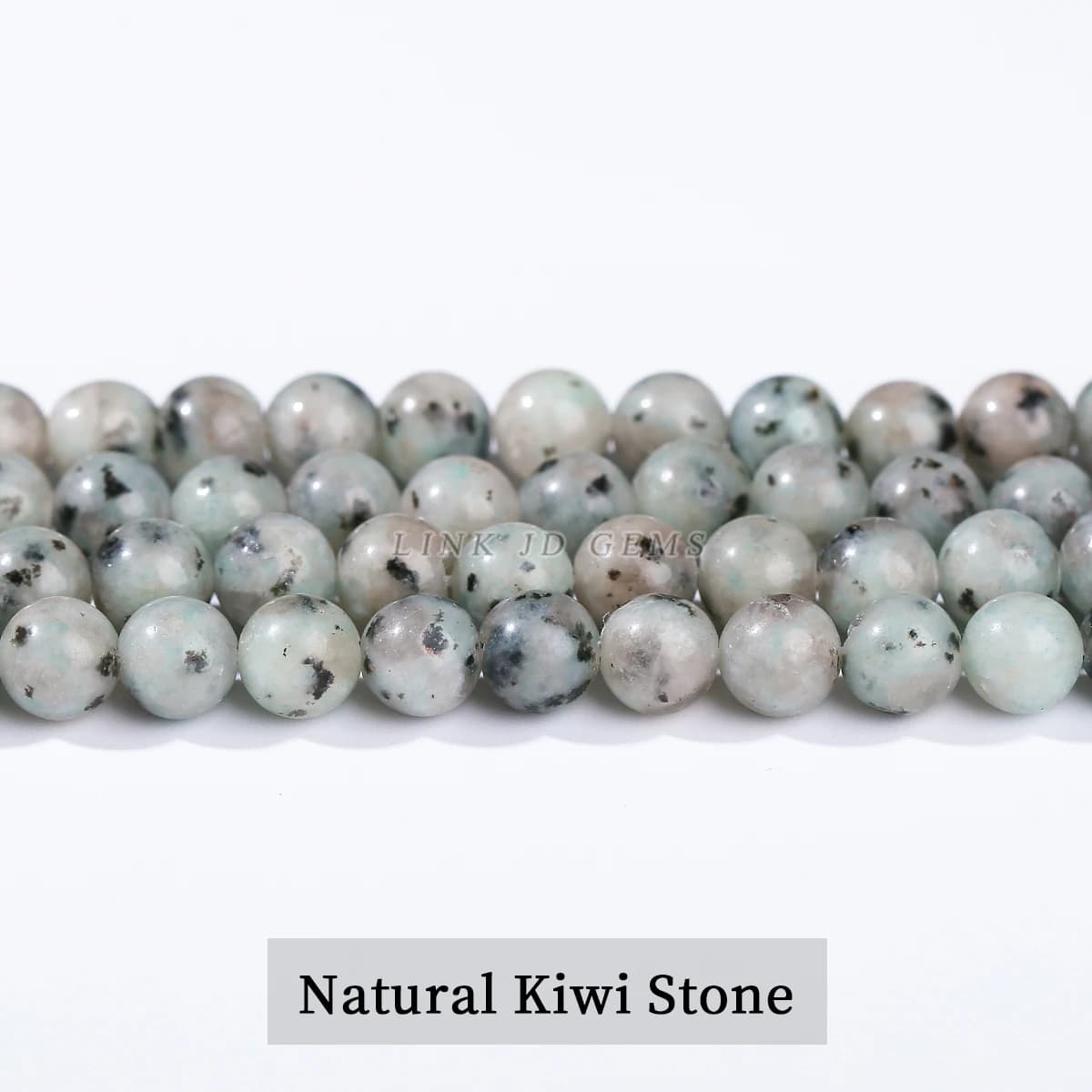 Pierre de sésame naturelle Kiwi jaspe perle ronde entretoise ample 4 6 8 10 12mm pour la fabrication