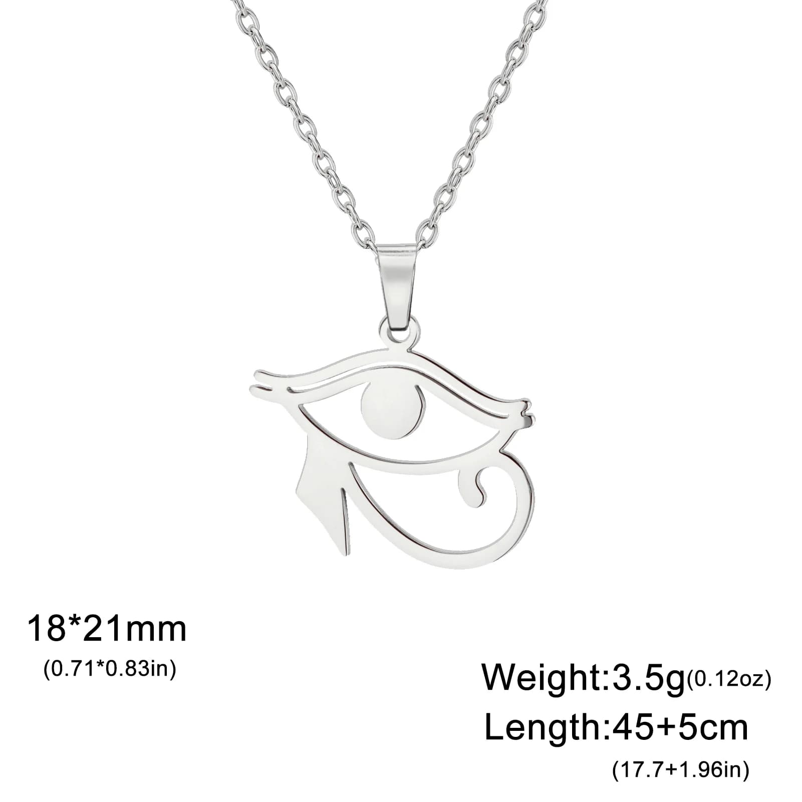 Collier Vintage égyptien ancien à Double paupière, œil d'horus, en acier inoxydable, pharaon égyptie