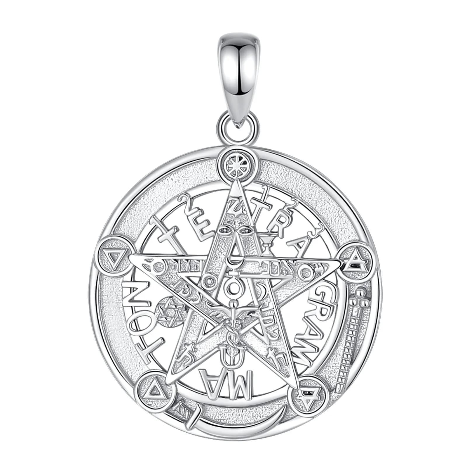 Eudora 925 argent Sterling pentagramme collier gardien étoile tétrammon Rune amulette pendentif bijo