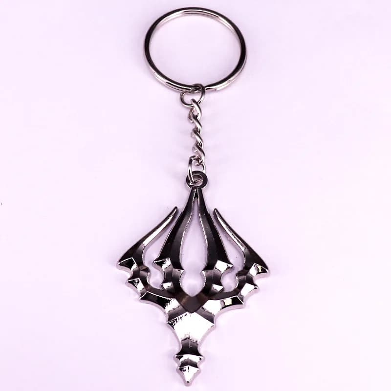 Porte-clés Hollow Knight Thème du Roi Couleur Argentée, Inspiré du Jeu Vidéo, Créatif, Bijou, Cadeau