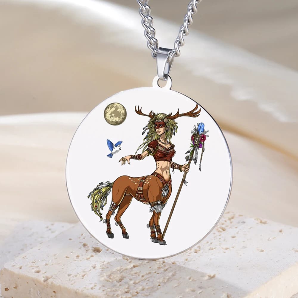 Dawapara Centaure chaman collier Centaure sagittaire collier mythologie grecque pendentif bijoux en 