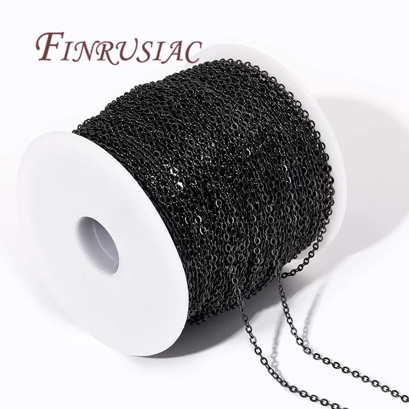 Collier plat en forme de O en métal plaqué or JO18 K, équipement fin de 1.5mm, bijoux de bricolage f