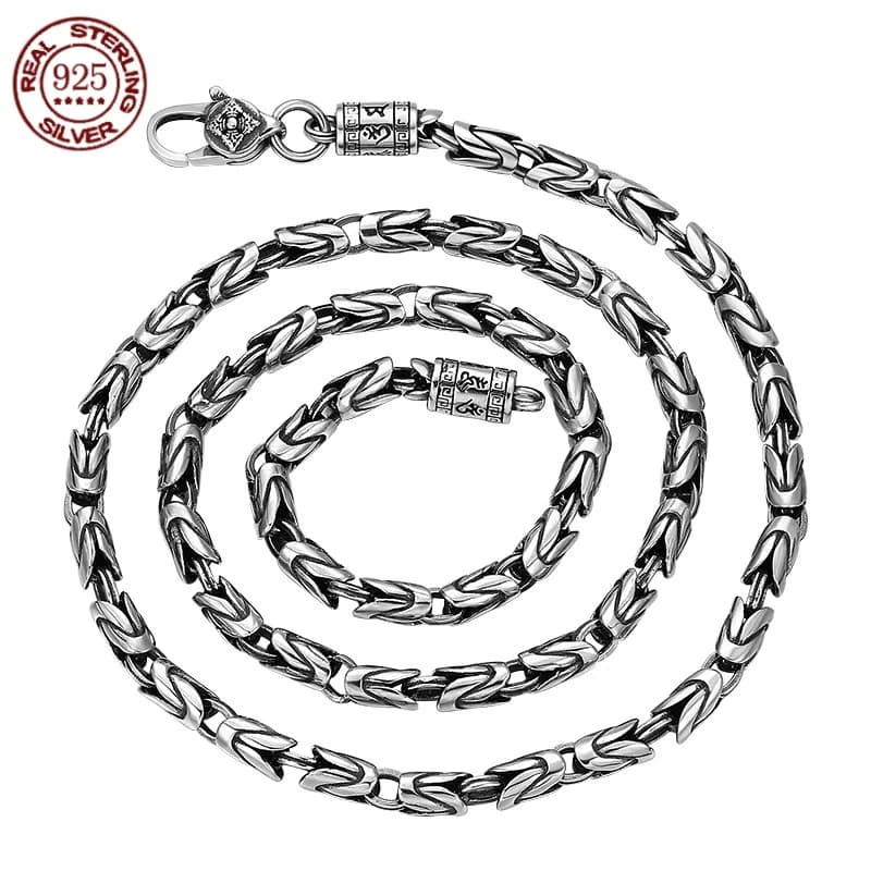 Nouvelle mode 2025, collier 100% argent sterling S925 6MM, tendance homme et femme, bijoux rétro, co