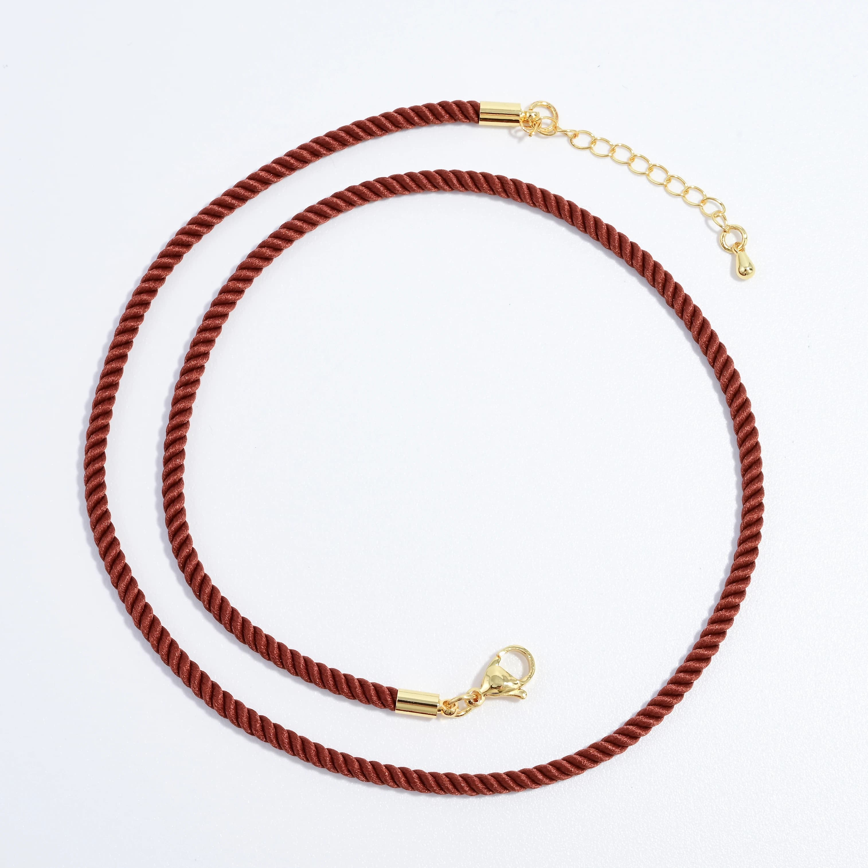 ZHUKOU Collier en cordon tressé fait à la main, accessoires de fabrication de bijoux, longueur total