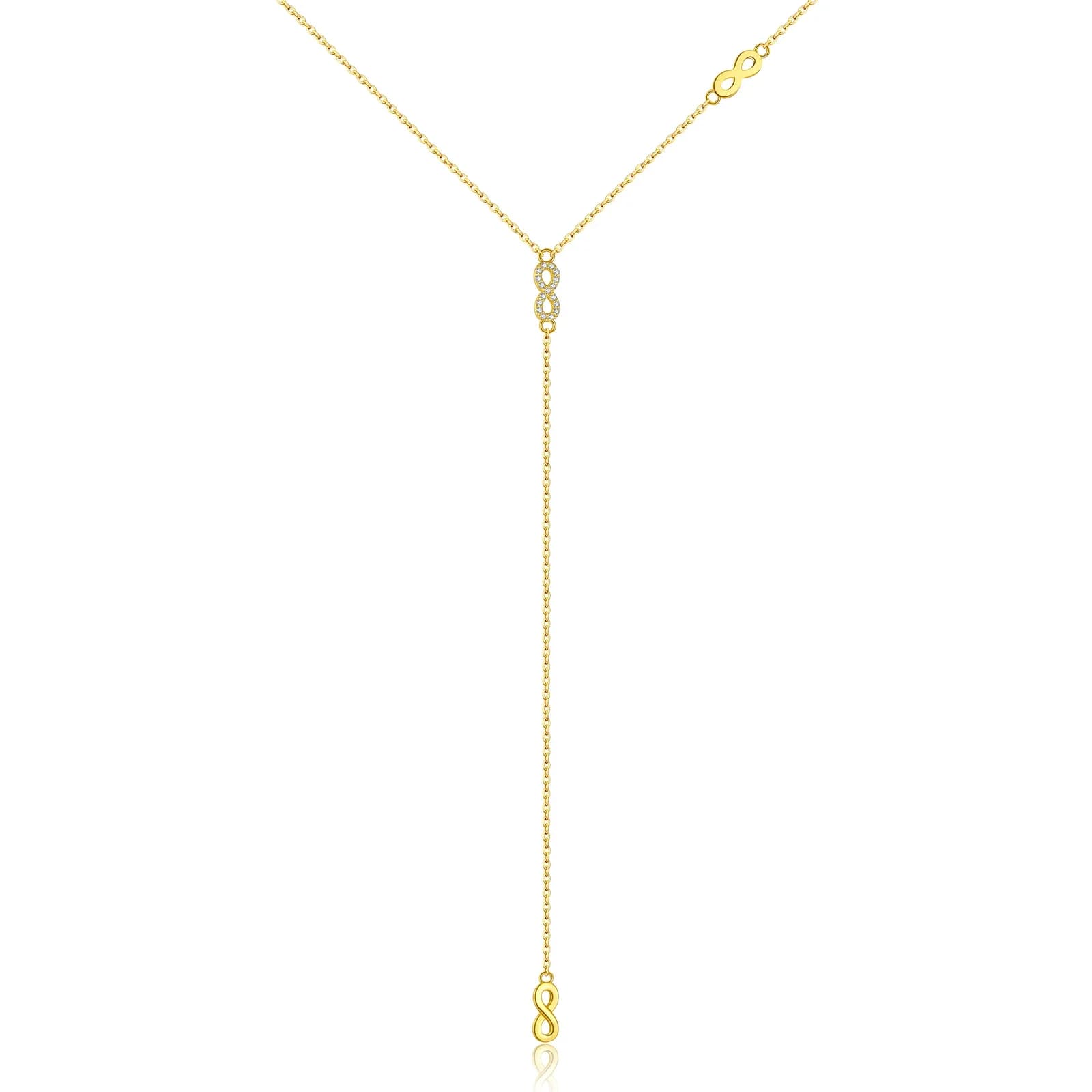 ANDYWEN – collier en Y infini en argent 925, bijoux en chaîne accentuée de CZ, cadeau romantique pou