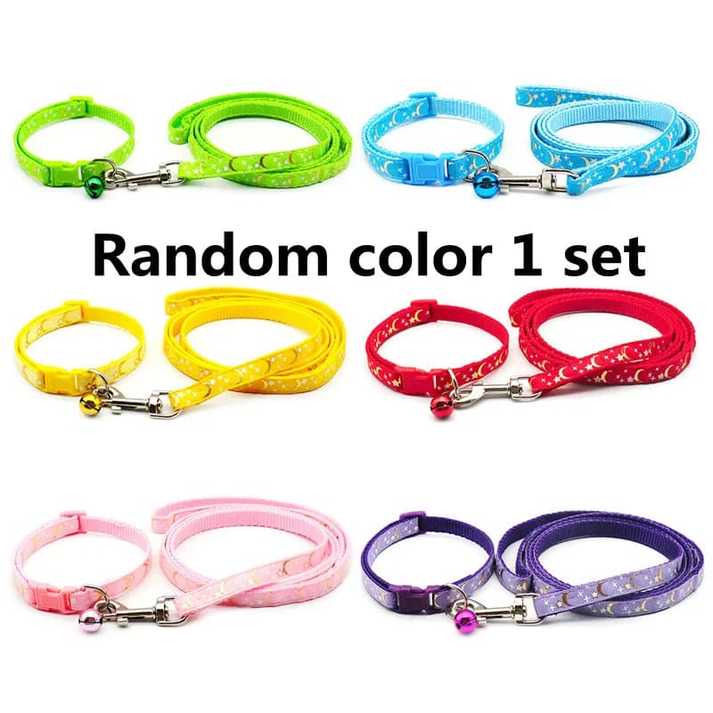 Collier pour chien et chat, laisse réglable pour animaux de compagnie, plomb avec cloche réfléchissa