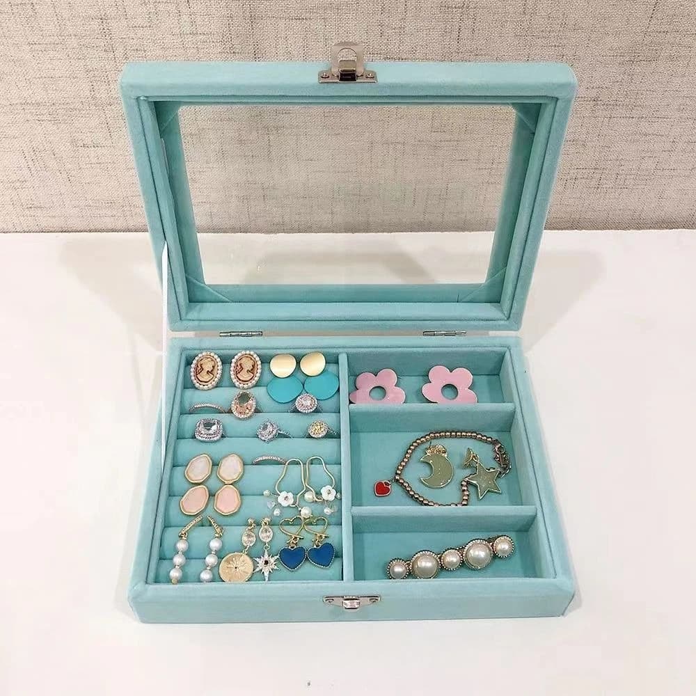 Boîte de rangement de bijoux 1 pièce, vente en gros, boîte d'exposition de bijoux pour la maison ave