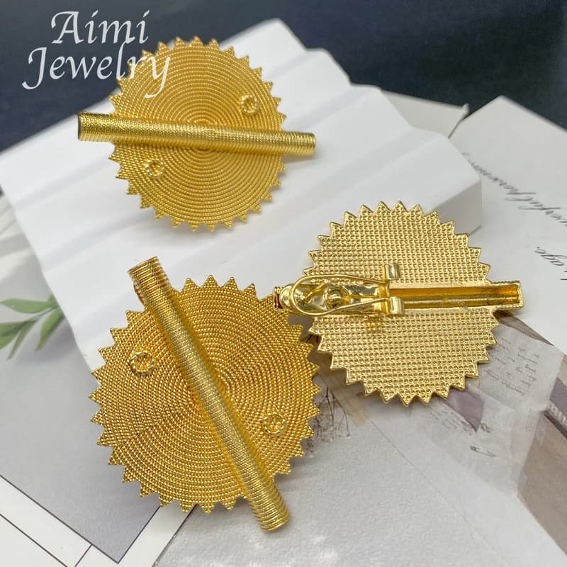 Ensemble de bijoux en Dollar plaqué or 18 carats, collier, pendentif tendance, boucles d'oreilles, b