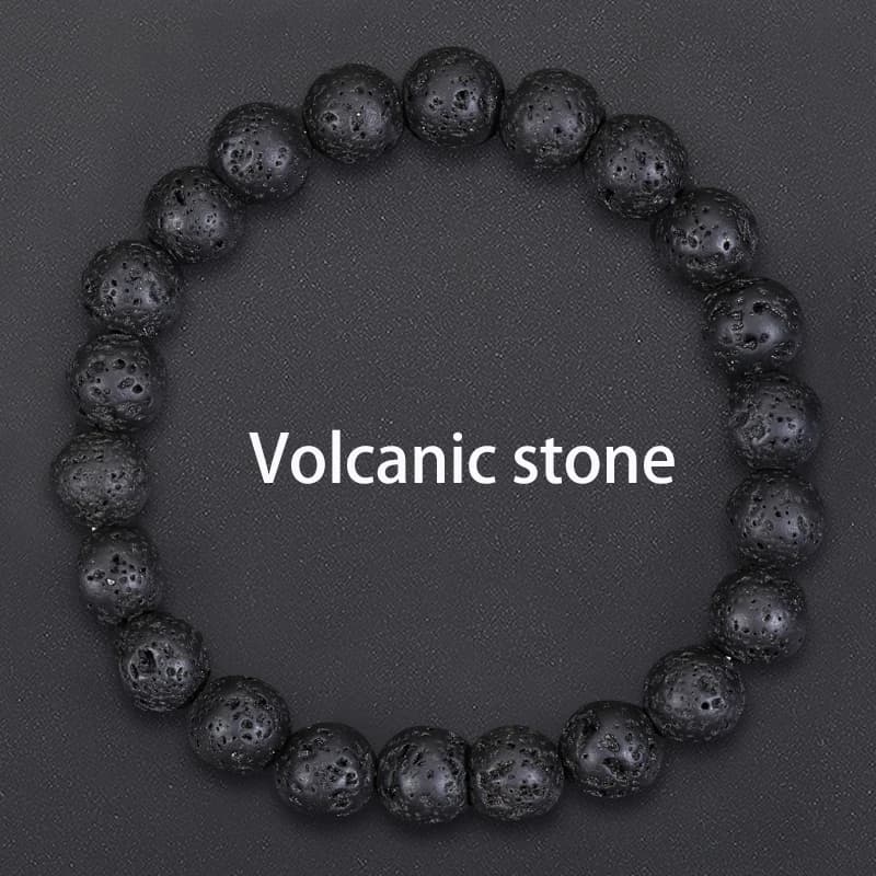 Soul és-Bracelet en Pierre Volcanique Naturelle pour Homme, Perles artificiel astiques, Bijoux pour 