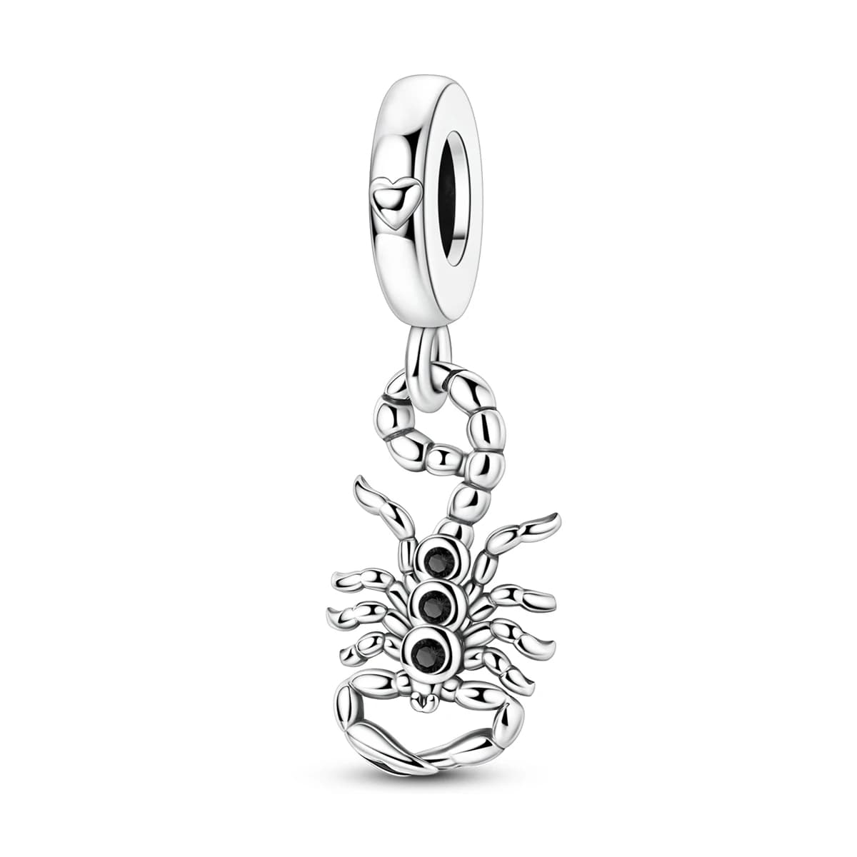 Pendentif Scorpion en Argent Sterling 925 avec Zirconium Noir, Bijou Horoscope pour Femme, Idéal pou