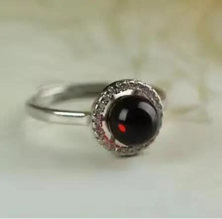 Bague réglable en ambre bleu naturel pour hommes et femmes, pierre précieuse de guérison, bijoux fin