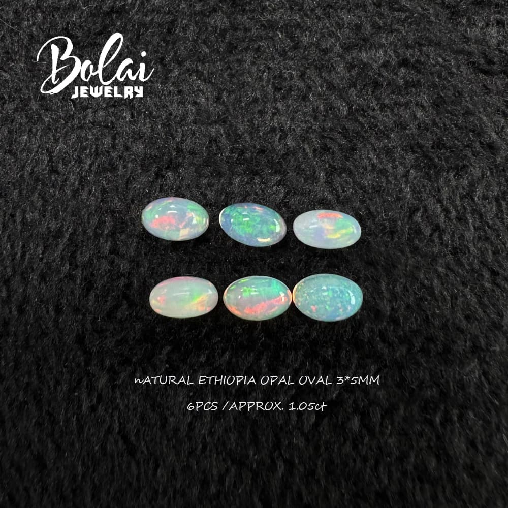 Bolai, opale d'éthiopie naturelle ovale 3*5mm pierres précieuses en vrac de qualité supérieure pour 