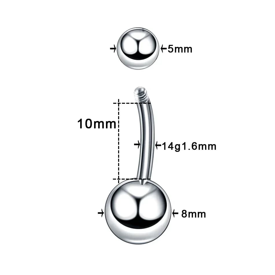 Anneaux de nombril en acier chirurgical 316L, 1 pièce, Piercing en cristal, boucle d'oreille, Pierci