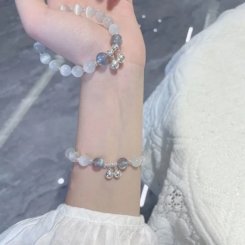 Bracelet en alliage avec strass en forme de croix, bracelet en maille tressée fait à la main, bracel
