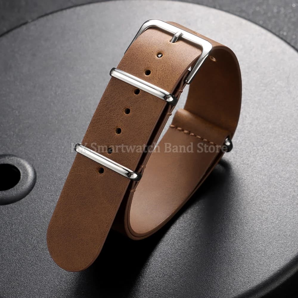 Bracelet de montre en cuir 18mm 20mm 22mm pour Seiko pour Omega, bracelet universel en cuir de vache