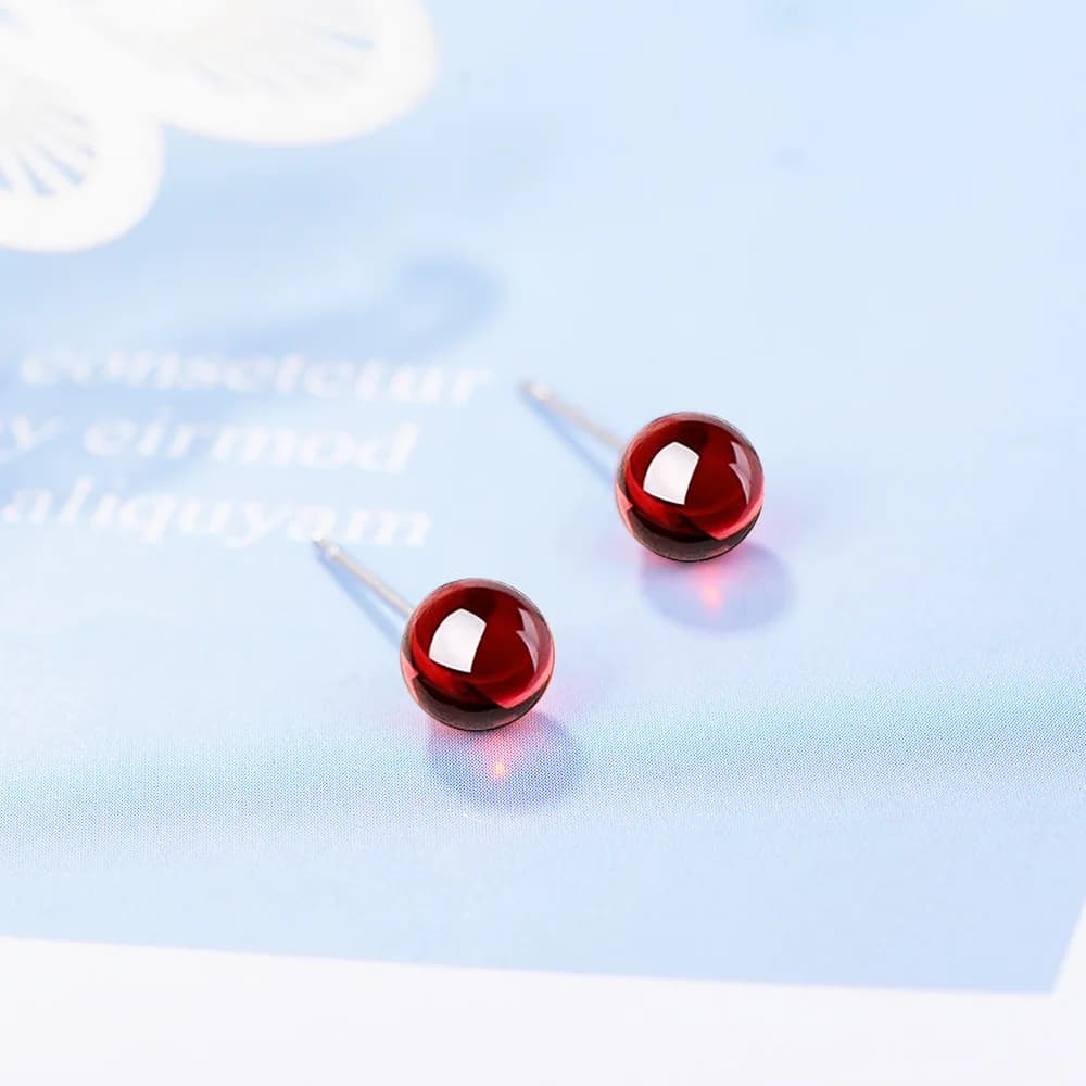 Boucles d'oreilles piercing d'oreille en cristal rouge pour femme, argent regardé 925, créateur de l