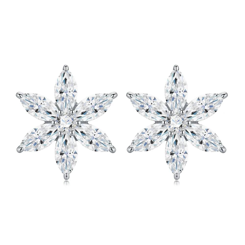 PuBang – boucles d'oreilles en argent Sterling 925, bijoux fins, couleur 3EX VVS1 D, coupe Marquise,