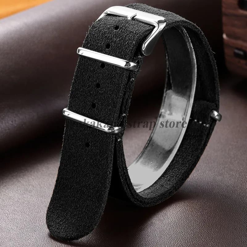 Bracelet en cuir suédé véritable pour Seiko pour Bracelet de montre Omega 18mm20mm24mm 22mm pour mon
