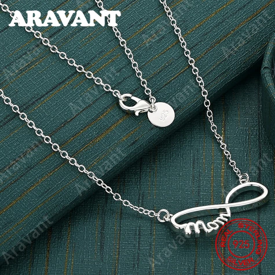 Collier avec pendentif en forme de huit en argent sterling 925, style vintage, accessoire personnali