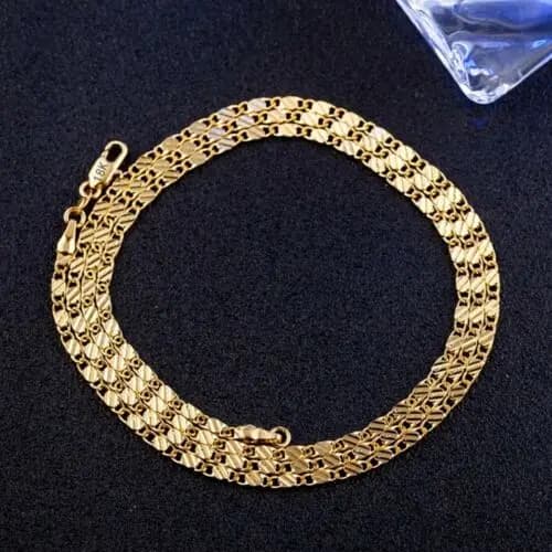 Collier en or 18 carats, 16-30 pouces, vente en gros, noble, élégant, à la mode, pour hommes et femm