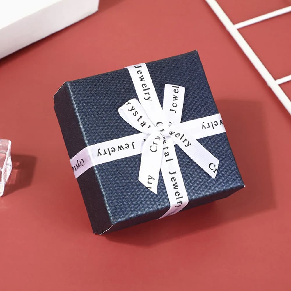 Boîte à bijoux à nœud carré, boîtes cadeaux en carton pour bagues, colliers, boucles d'oreilles, bij