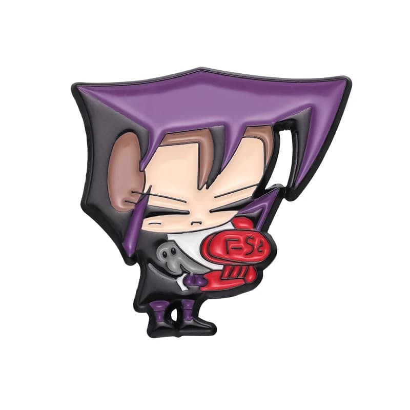 Épingles en émail Invader ZIM, Broches Rick Film de dessin animé, Danemark ges à revers, Accessoires