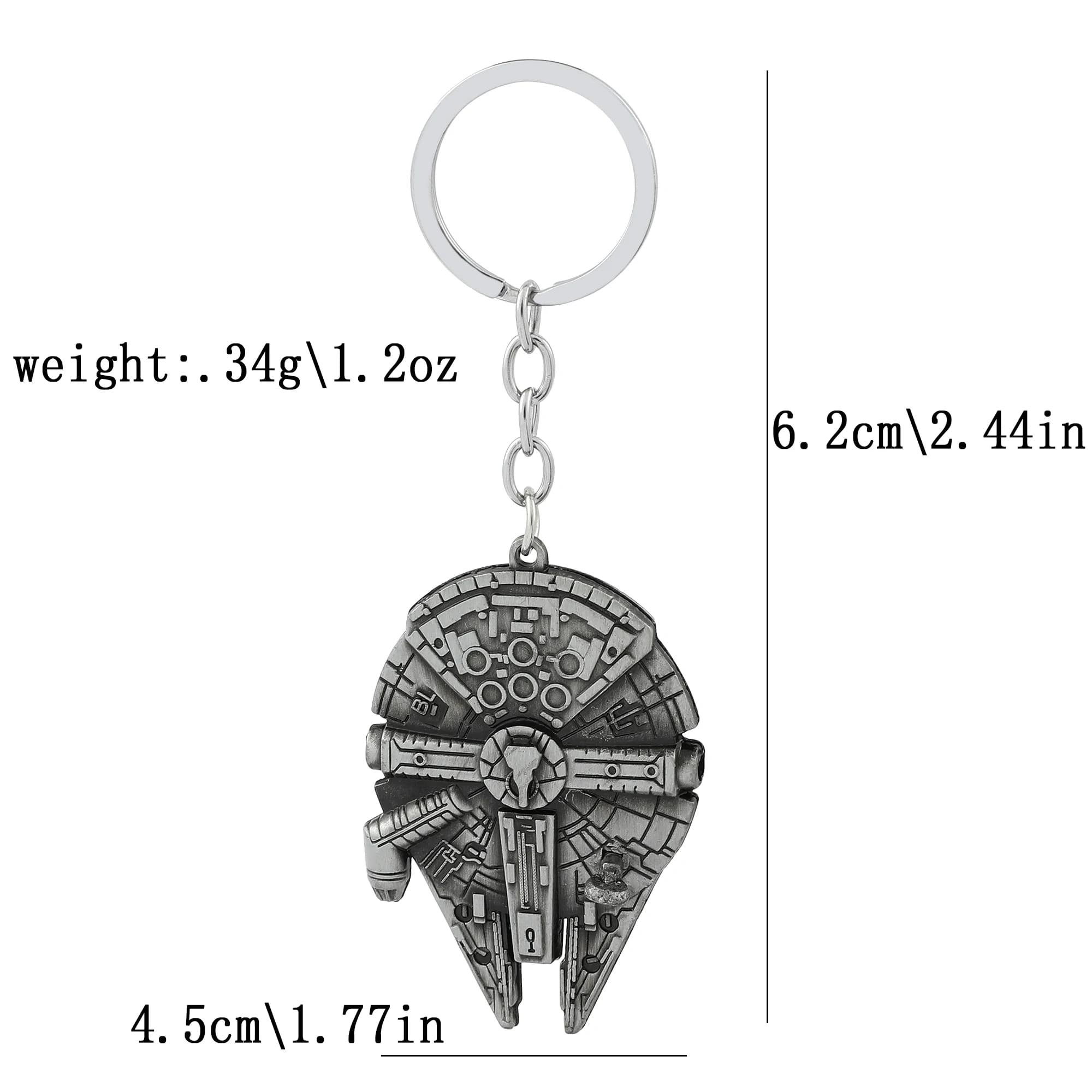Porte-clés vintage en forme de vaisseau spatial Millennium Falcon de Star Wars, accessoires de mode 