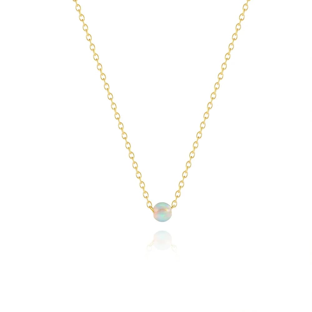 AIDE Plata 925 argent Sterling opale colliers ras du cou mode 18K couleur or chaîne collier pour fem