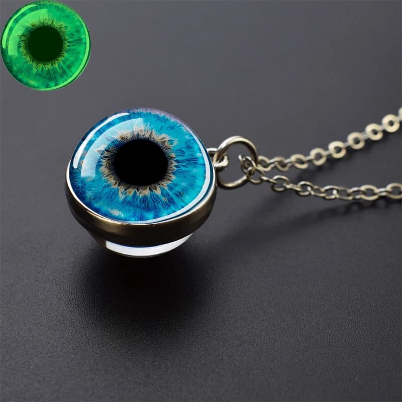 Collier mauvais œil charmant bleu Violet vert oeil humain colliers pour hommes femmes boule de verre