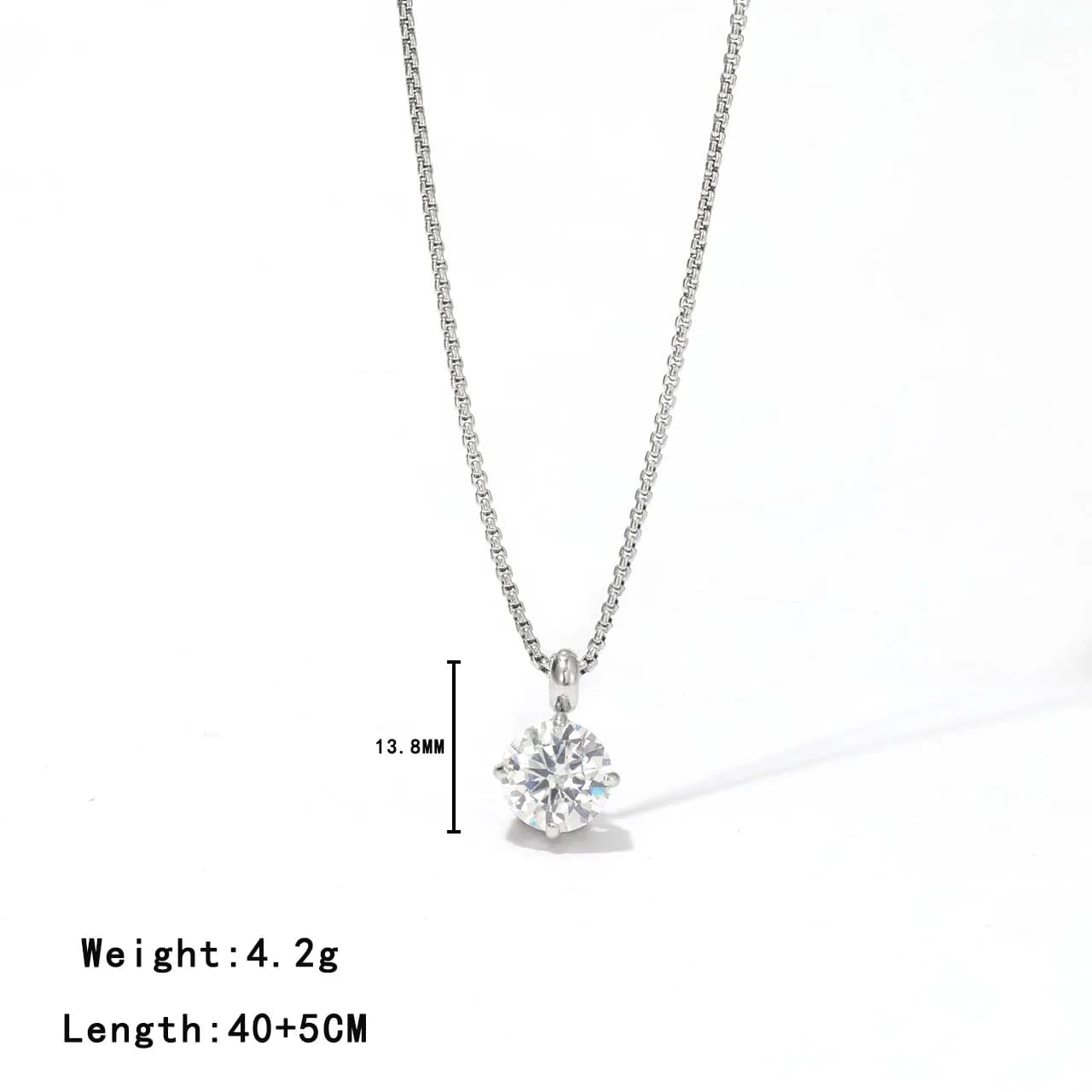 Collier avec pendentif en acier inoxydable et Zircon, chaîne dorée, bijoux chics à la mode, cadeau r