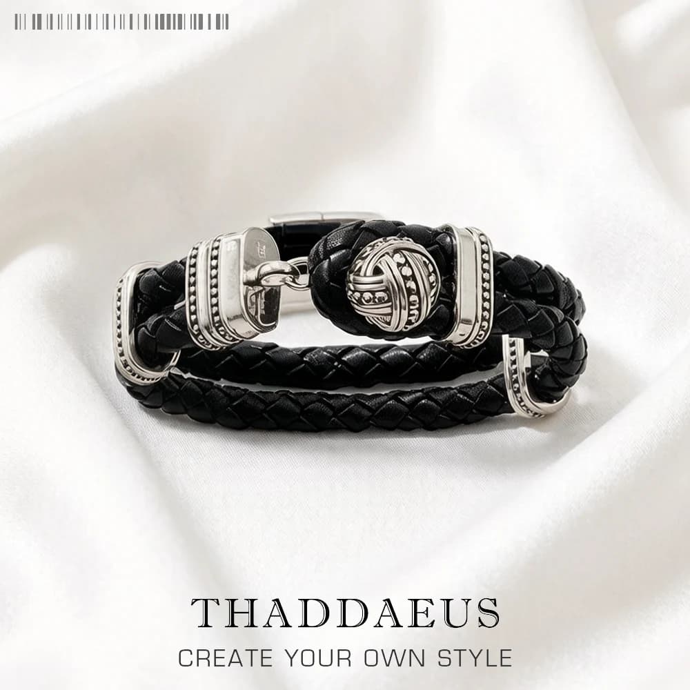 Bracelets à manchette boule en cuir Super offres cadeau en argent pour hommes et femmes, bijoux de m