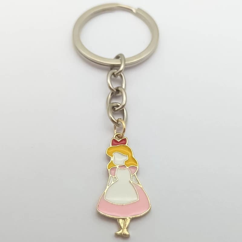 1 pièce de bijoux de mode de haute qualité, porte-clés Alice au pays des merveilles, montre tasse à 