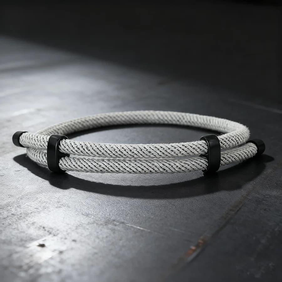 Bracelet à cordes pour hommes modernes, réglable, ne se décolore pas, ne déforme pas, 6 couleurs dis