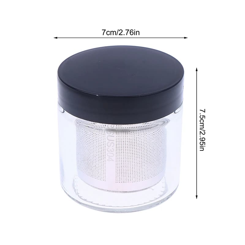 🎊 Pot de nettoyage de bijoux, tasse de lavage de diamants, pot de nettoyage de verre avec couvercle 