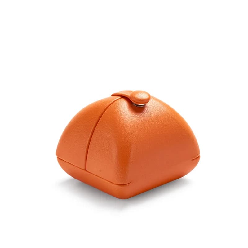 Oirlv-Boîte à Bijoux Orange en Cuir PU, Coffret Cadeau pour Collier, Bague, Boucles d'Oreilles, Brac