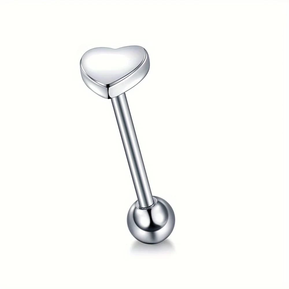 Anneaux de langue 14G, bijoux de perçage de pont en cœur pour anneaux de mamelon de langue G23, halt