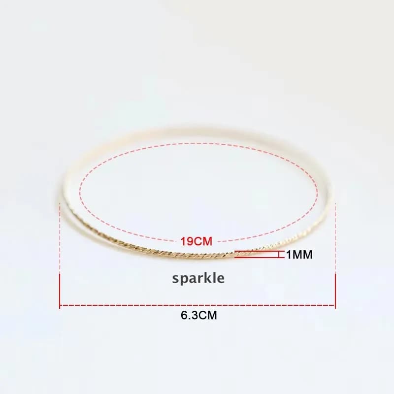 Bracelet jonc fermé empilable en or rempli 14K, bijoux faits à la main, breloques bohèmes, bracelets