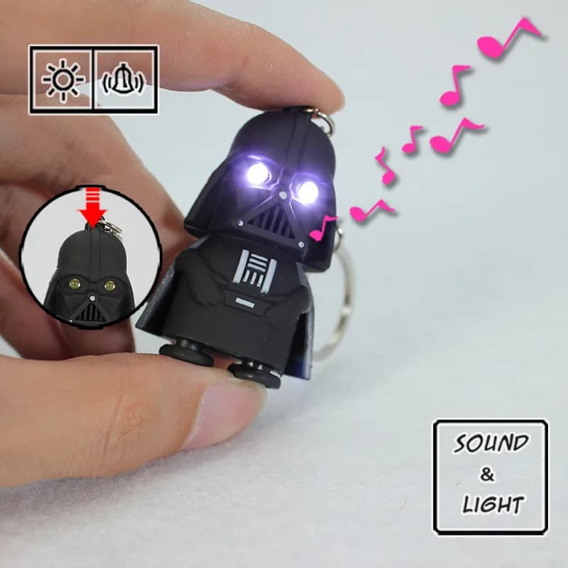 LED Star Wars film porte-clés lumière son dark Vade figurines d'action Anime pendentif décoration jo