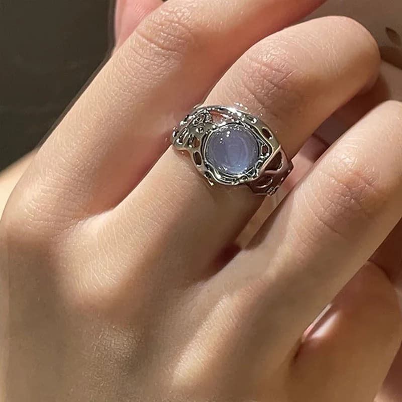 LATS nouveau Design étoile de mer perle anneau forme couleur or anneaux réglables pour les femmes mo