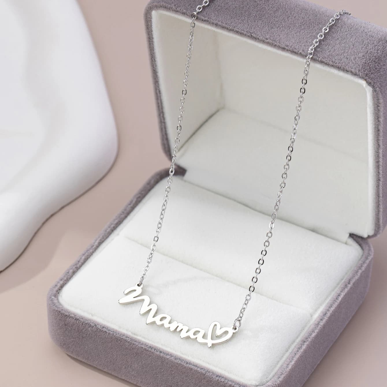 Collier pendentif en forme de cœur tendance pour maman/mère, cadeau de bijoux pour la fête des mères