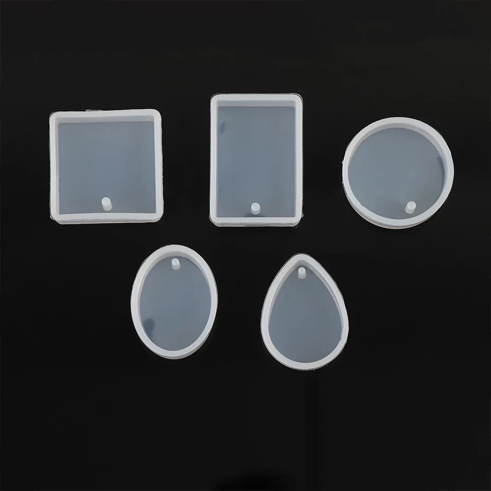 Pendentif rond artisanal décoratif en résine époxy, 5 pièces/ensemble, outil de moulage pour la fabr