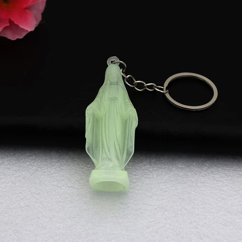 Icône de Religion chrétienne catholique Saint Saint Saint lumineux bleu peint vierge marie bijoux po