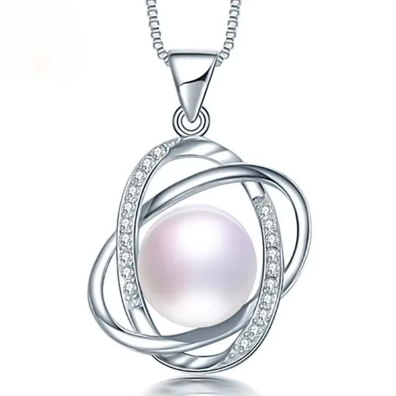 YWYC – collier avec pendentif en perles de culture d'eau douce, 10-11mm, en argent Sterling 925, pen