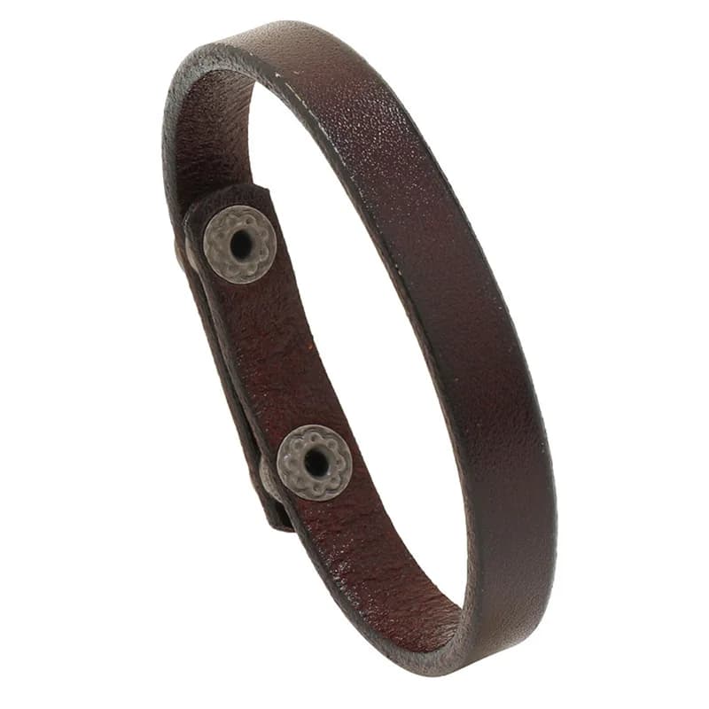 Bracelet polyvalent à la mode pour hommes, nouveau Style, fermoir à boucle en cuir lisse, fait à la 