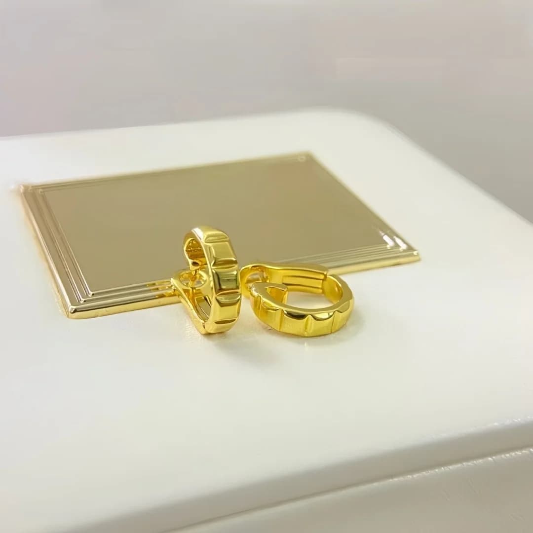 Boucles d'oreilles classiques en argent plaqué 925 pour femmes, motif satiné, mode féminine, luxe lé